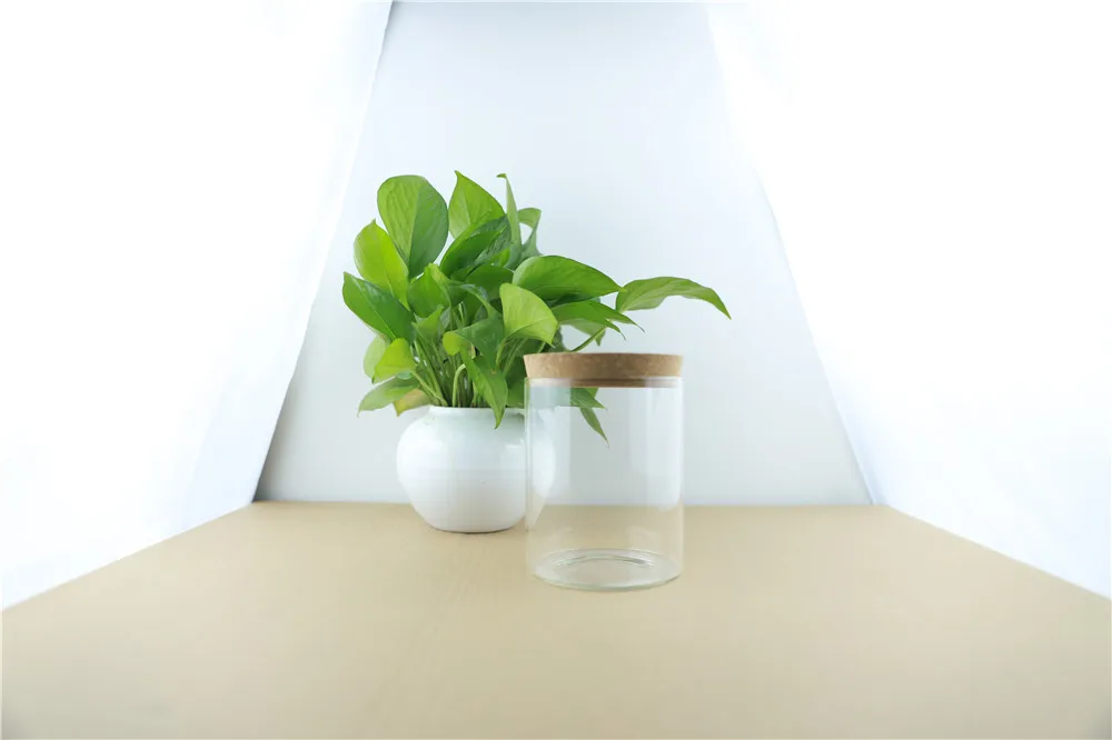 100-120mm 4pcs 750ml Cork Kitchen Storage Large Glass Bottle Food Jar Container Transparent Empty Spice Nuts Storage Jars (4)