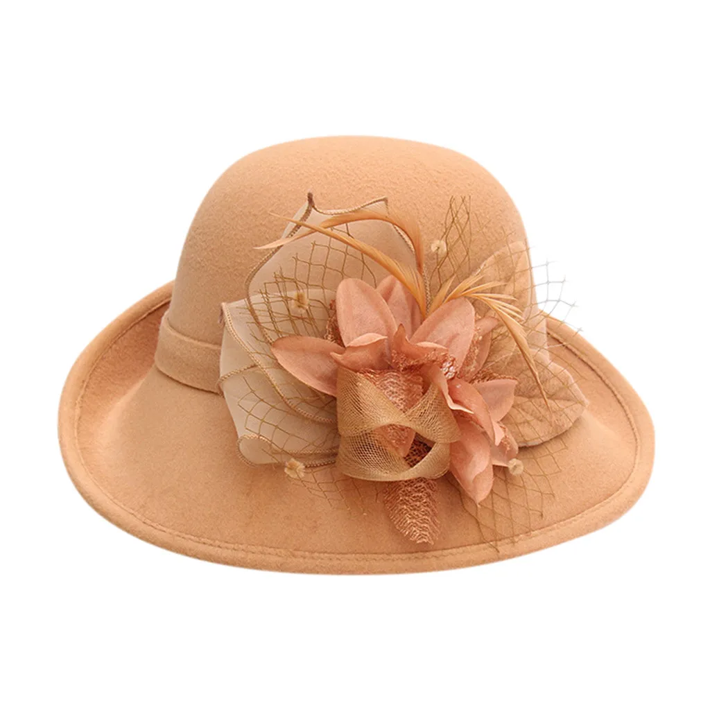 Khaki Fedoras винтажные теплые вечерние одноцветные женские модные вечерние свадебные шляпы берет французский стиль шляпа художника шляпа сомбреро# BA - Цвет: Khaki