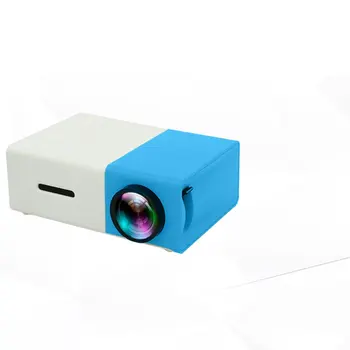 

Blue White Color Home Mini-Projector 1080P YG300 Led Projection Multiple Device Connections HD Quality Entertainment Portable