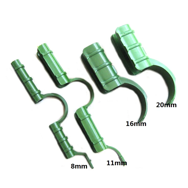Tewango 50PCS Frame Pipe Tube Clamp Greenhouse Fence Net Clip Plastic