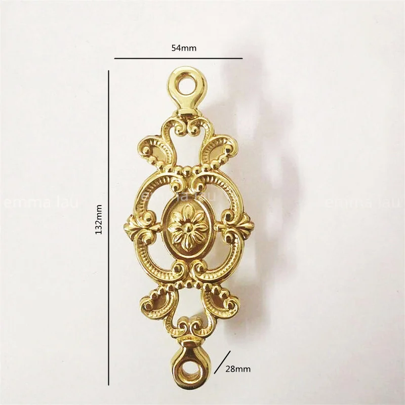 Poignée De Porte D'armoire 224 Mm Trou Pas Cuir Laiton Lumière Luxe