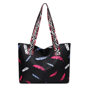 

New Waterproof Nylon Women Bag High Quality Patchwork Color Canvas Zipper Women's Shoulder Bag Simple Fashion Wild Women Handbag