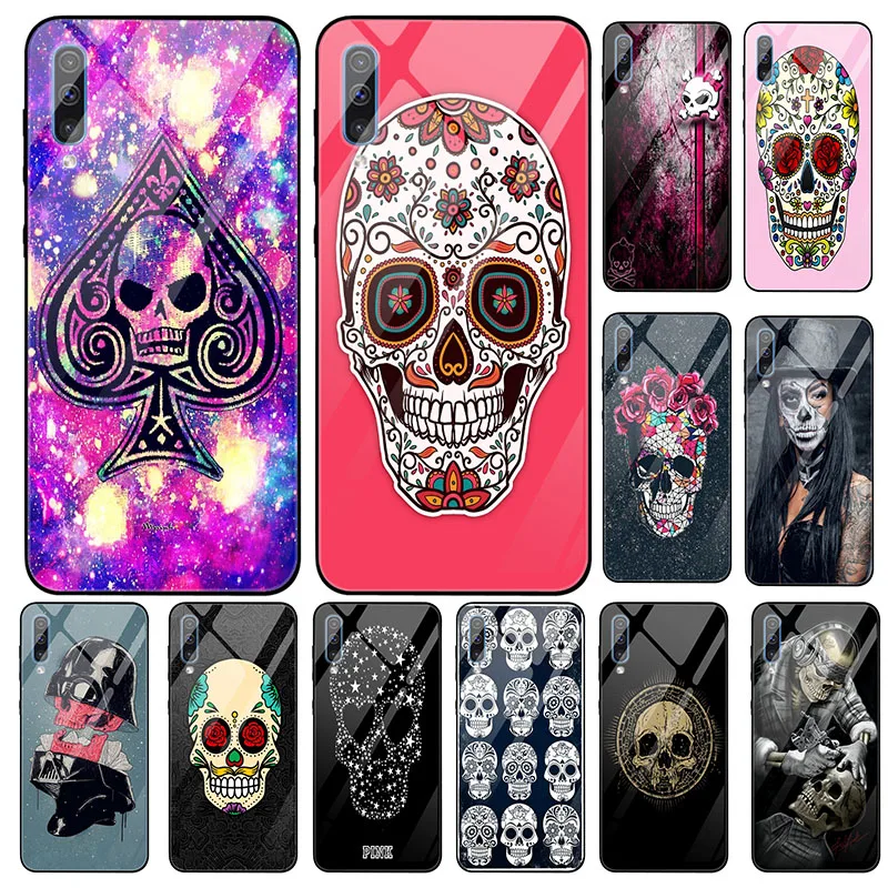 Punk Tattoo Skull Mobile Phone Cases Cover for Samsung Galaxy A6 A8 A9 A10 A20 A30 A40 A50 A70 A80 A90 S8 S9 S10 Plus Coque Bags | Мобильные