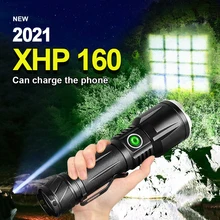 

XHP160 Most Powerful LED Flashlight Torch USB Rechargeable Tactical Flash Light 18650 XHP70 Zoom IPX6 High Power Camping Lantern