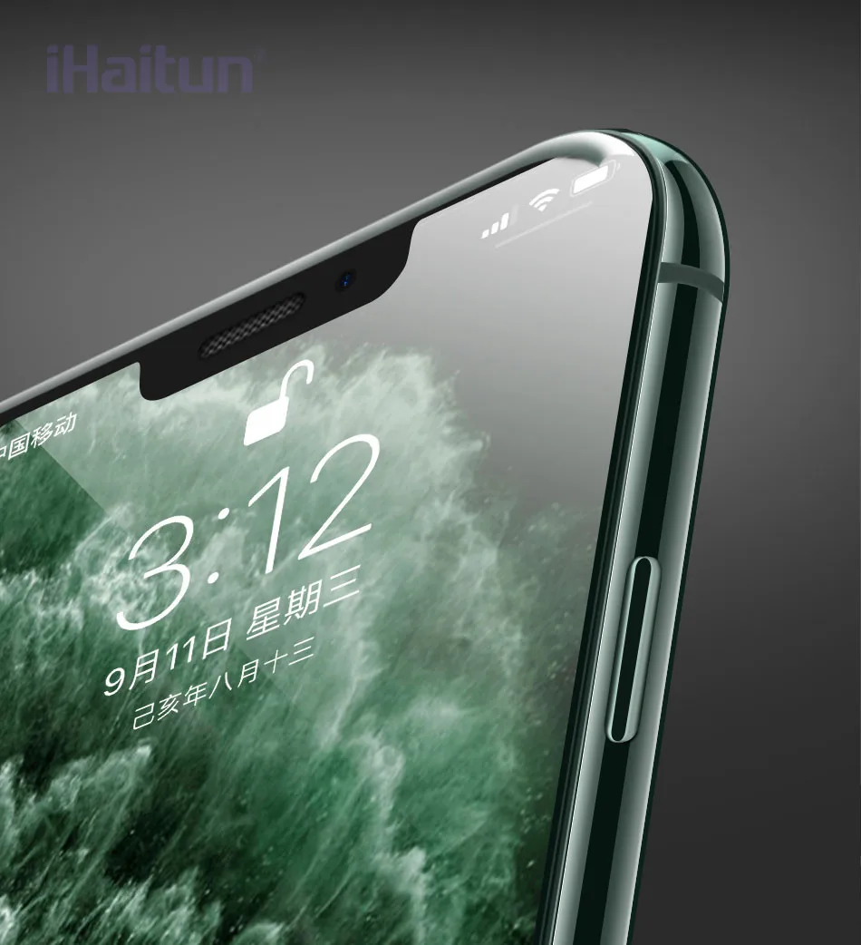 IHaitun роскошное 6D стекло для iPhone 11 Pro XS MAX XR X Закаленное стекло изогнутое Защитное стекло для iPhone X 10 7 8 Plus защитная пленка