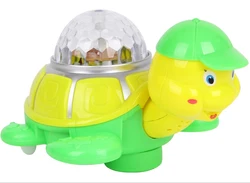 Lumières colorées tournant tortue électrique, lumière universelle, musique, jouets éducatifs pour enfants, bébé, son électronique en plastique unisexe 