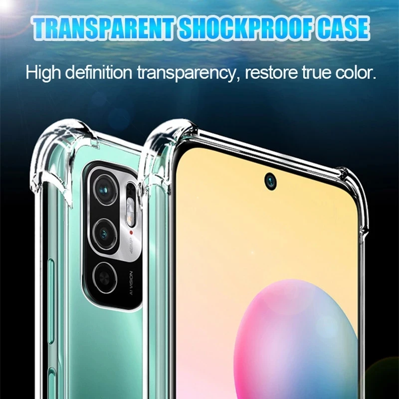 Shockproof Transparent Case For Xiaomi Mi Note 10 12 Lite 11T 12T