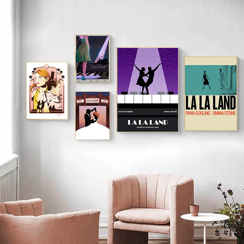 La-La-Land-Music-Movie-Artwork-Canvas-Painting-Wall-Art-Print-Modern-Poster-Wall-Pictures-For