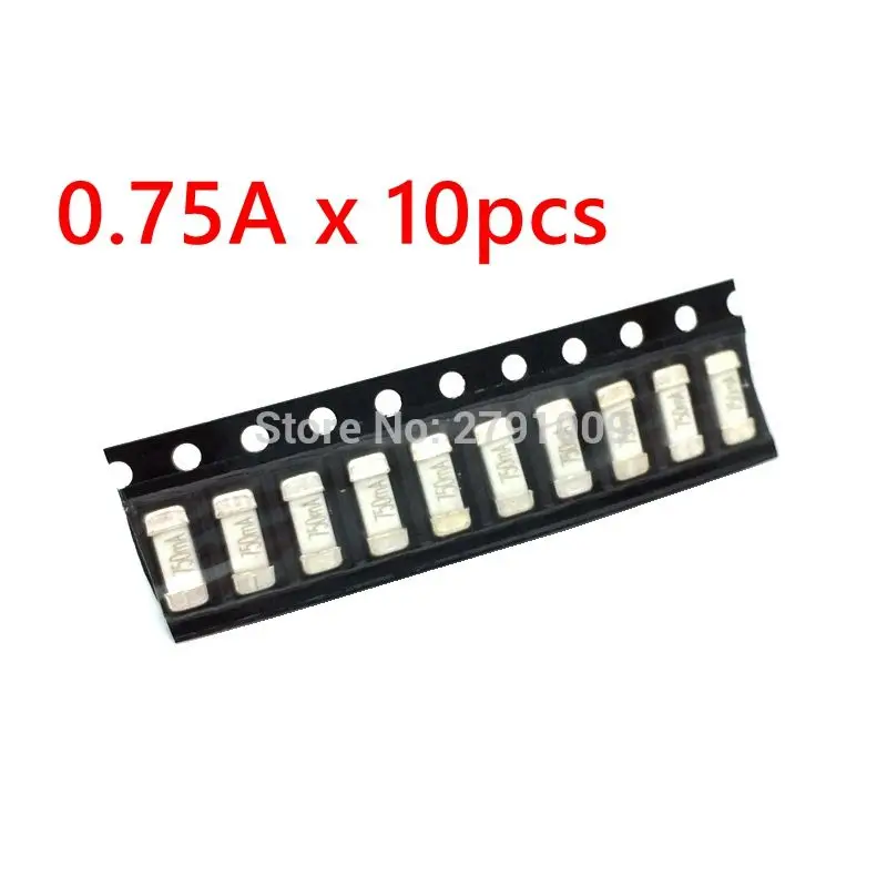 0.75A 10 шт. 1808 125V 0451 SMD плавкий предохранитель 0.5A 0.75A 1A 2A 3A 4A 5A 6.3A 8A 10A 15A 20A 500MA 750MAultra-rapid предохранители - Цвет: 0.75A