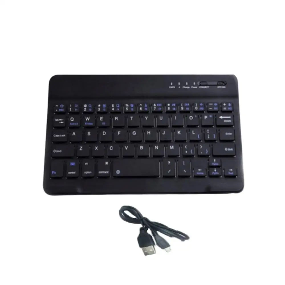 7 inch black Беспроводная Bluetooth компактная классная клавиатура планшет ноутбук Смартфон Универсальная клавиатура портативная мини беспроводная клавиатура - Цвет: 7 inch black