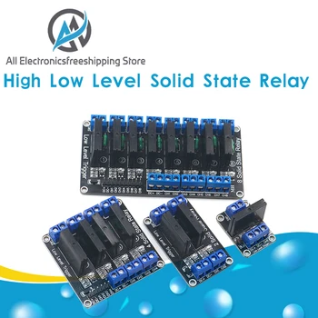 1 2 4 8 Canal 5V DC módulo de relé de estado sólido de alto nivel SSR AVR DSP G3MB-202P de relé para Arduino 1