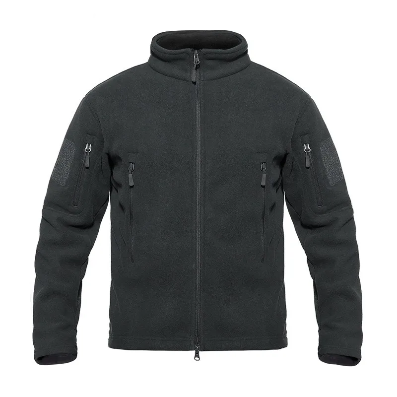 Зимние сохраняющие тепло флисовые походные куртки из флиса для кемпинга спортивные пальто для улицы Мужская Женская ветровка тактическая одежда для мужчин - Цвет: Темно-серый