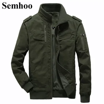 

2018 Spring And Autumn New Men's Military Jacket Casual Zipper Cotton Stand Collar European And American Wind Jacket M---6XL