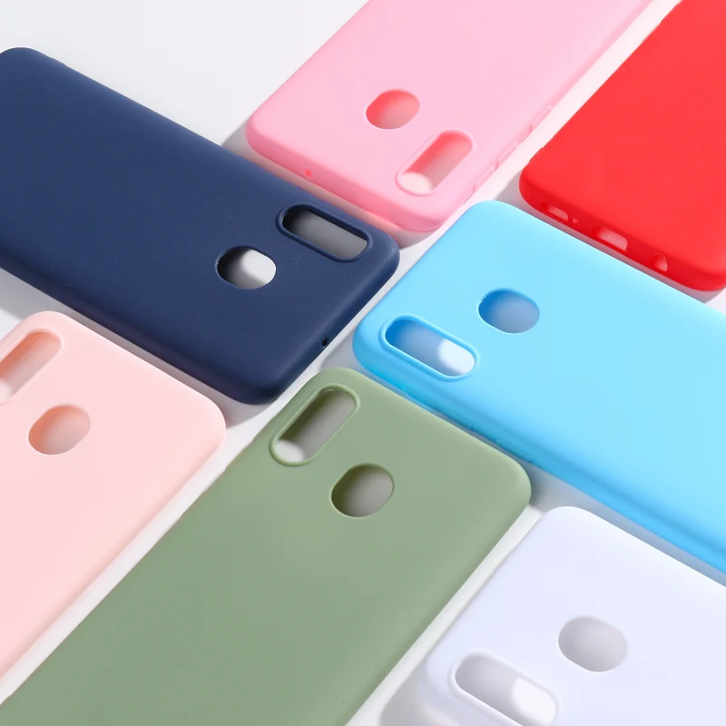 

For Samsung Galaxy A20 Covers Soft Silicone Candy Color Cover For Samsung A20 A 20 2019 A205F A205 SM-A205F Bumper Funds