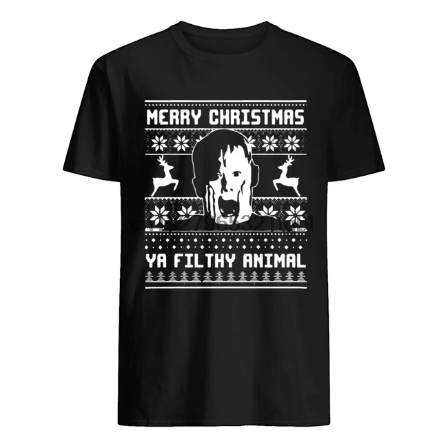 Рубашка с надписью Merry Christmas Ya | Мужская одежда