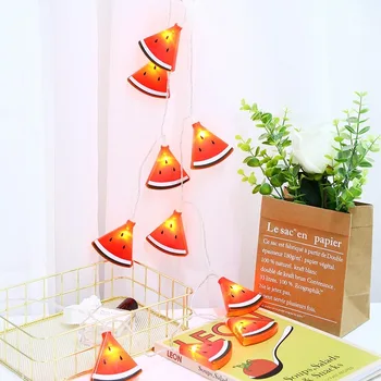 

10 LED Simulation Watermelon Shape Lamp Room Decorate Props Copper Wire Lamp String Room Lights Decor Christmas Lights Outdoor