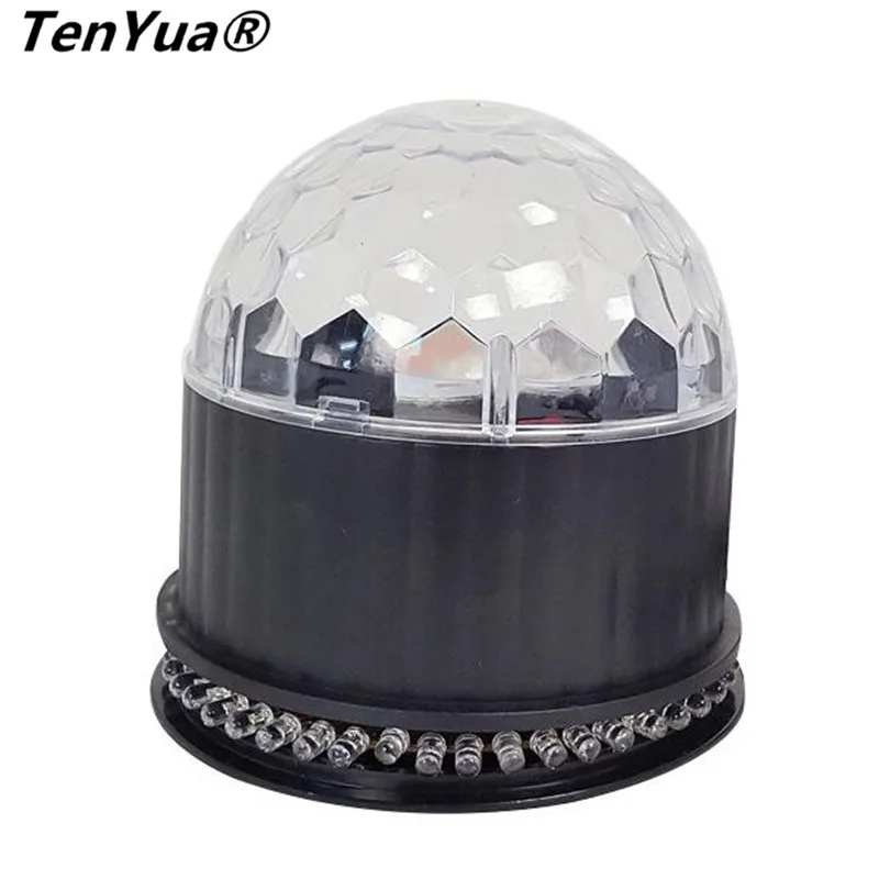 

48 LED RGB Stage Light Sound Actived Auto RGB Mini Rotating Magic Disco Ball Strobe PAR Party Stage Lights For DJ Dancing Show
