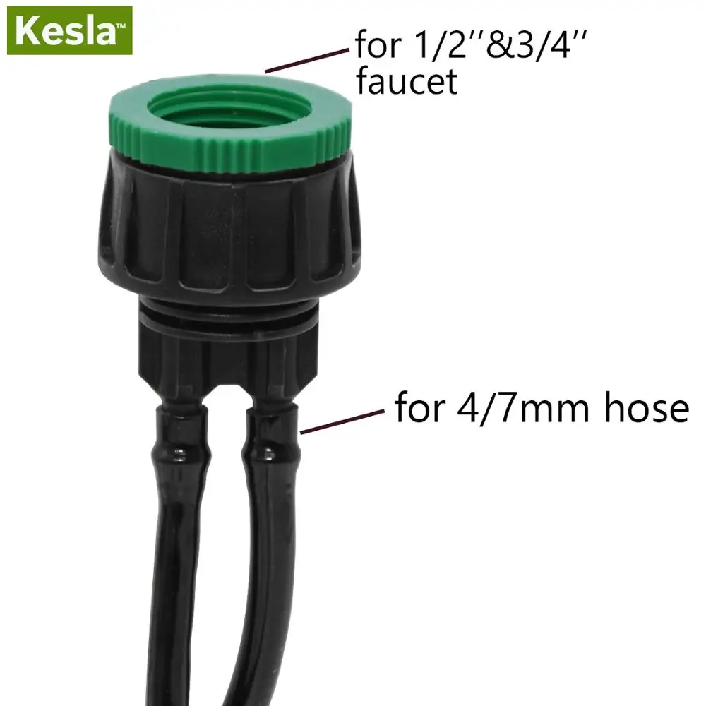 KESLA 25/50 м поливочный шланг 4/7 мм водный сад труба трубопровод W/1/2 ''& 3/4'' интегрированный соединитель для полива и орошения системы комплект Теплицы