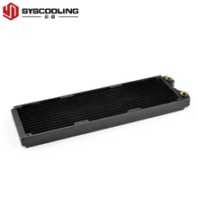 Syscooling PC – radiateur de refroidissement à eau, matériau en cuivre, épaisseur 27mm, filetage G1/4, 12 tubes, dissipateur thermique de refroidissement à liquide, 360mm