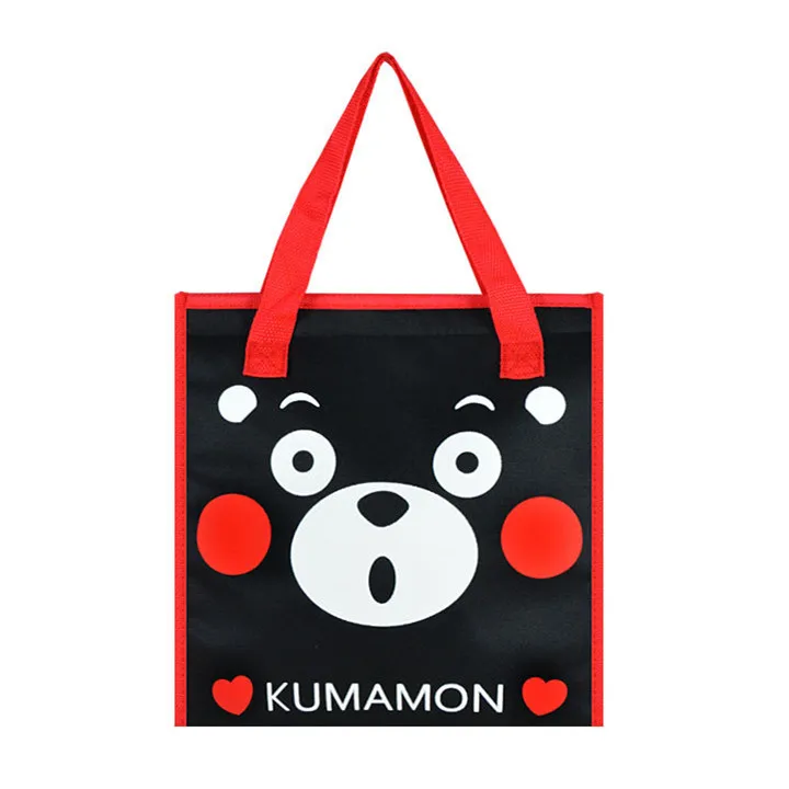 

New Fashion KUMAMON Girls Woman Aluminum foil Theraml Lunch Cooler Bags Kids Handbags For Children