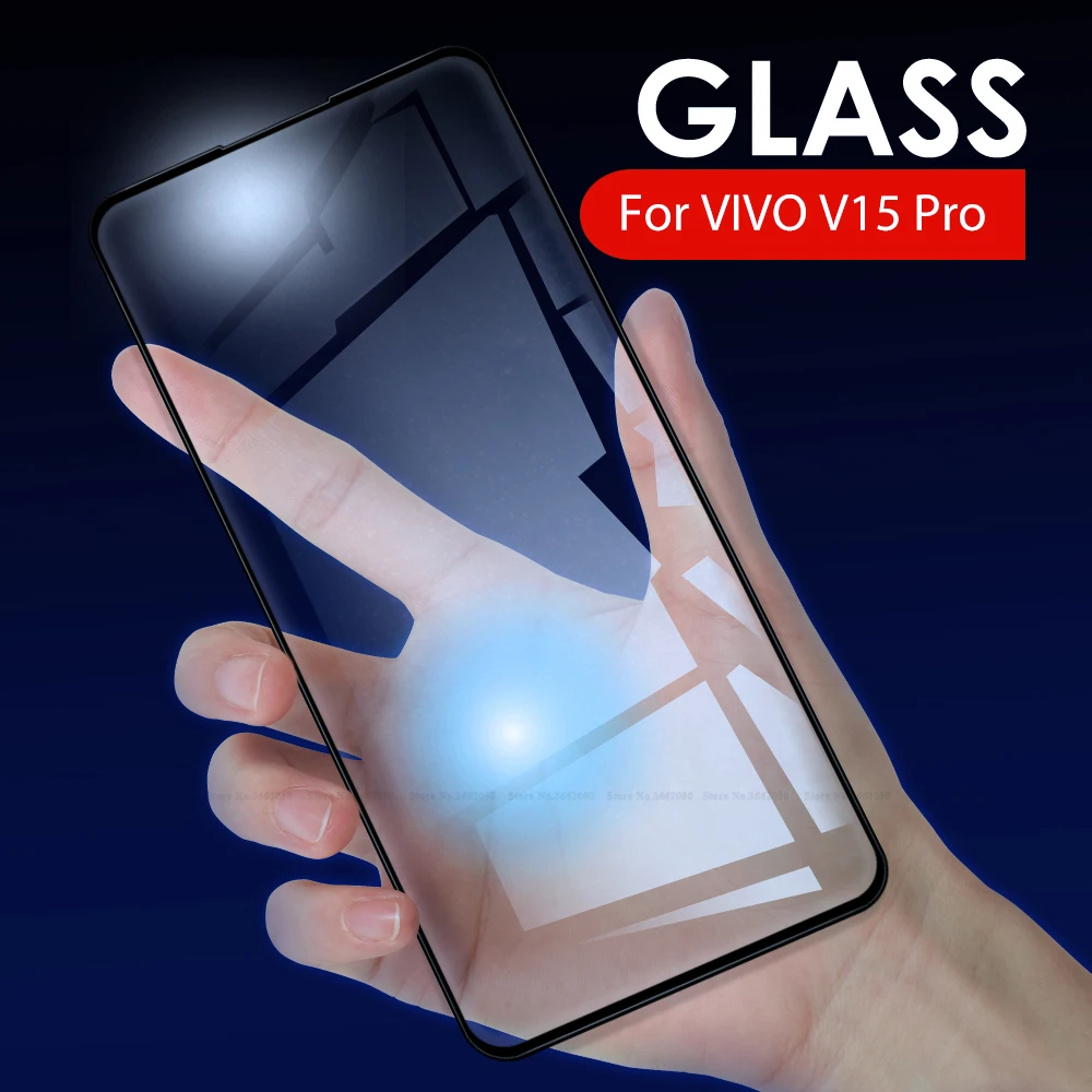 Полное клеевое защитное закаленное стекло для Vivo V15 Pro V11i V3 Max V3 V15 V9 X27 X23 X21 X20 X9S X9 Plus полное покрытие