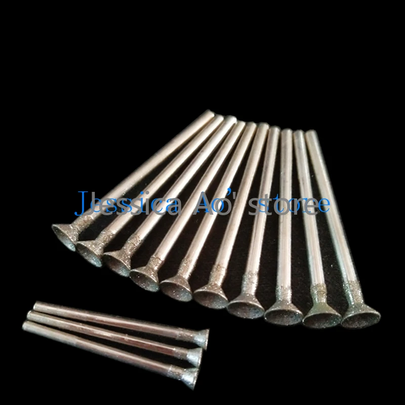 10-30pcs 0.5-16mm Q Diamond Grinding Needle Concave Carving