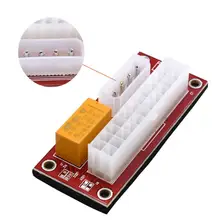 

New Dual PSU Power Supply Sync Adapter Add2psu ATX 24Pin To 4pin Molex Synchronous Connector Riser Cable Miner Mining Cable Card