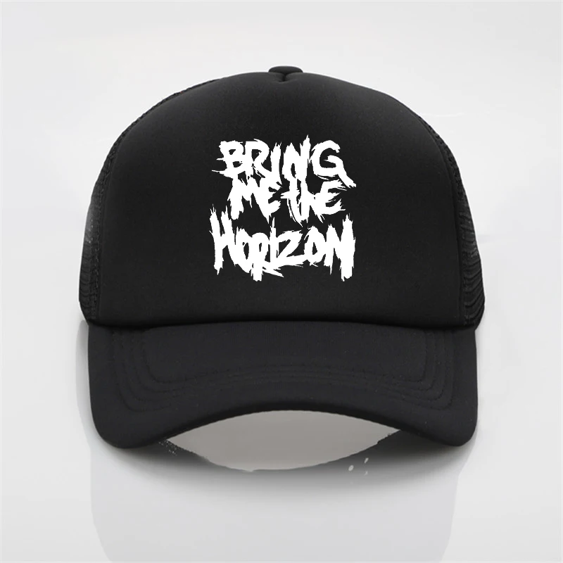 Модный сетчатый головной убор Bring Me The Horizon Band, бейсболка с принтом для мужчин и женщин, мужская летняя трендовая Кепка Солнцезащитная пляжный козырек, шляпа