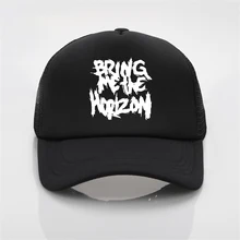 Модный сетчатый головной убор Bring Me The Horizon Band, бейсболка с принтом для мужчин и женщин, мужская летняя трендовая Кепка Солнцезащитная пляжный козырек, шляпа