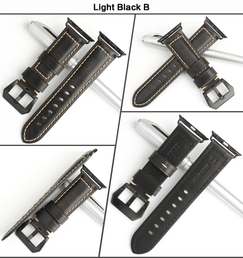 Maikes Pulseira de Relógio de Couro Genuíno Acessórios para Apple Ver 40 mm 38 mm Pulseiras para Apple Ver 44 mm 42 mm - Image 5