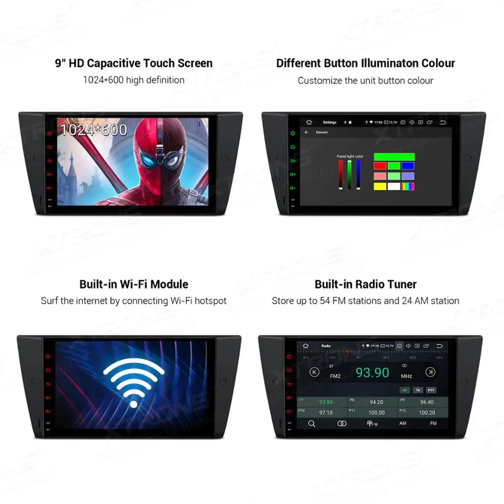 Автомобильный мультимедийный плеер XTRONS стерео проигрыватель на Android 10 0 с 9