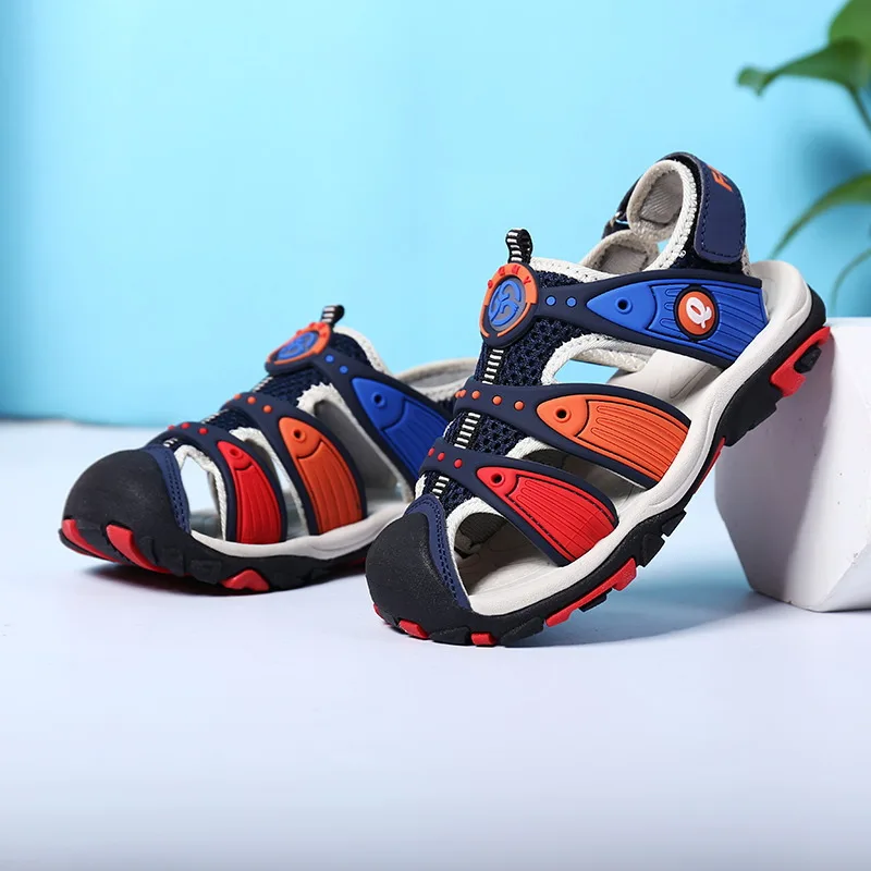 

Summer New Style BOY'S Shoes Korean-style Middle And Large Children Sandals Young STUDENT'S Sandals Outdoor Closed-toe Sandals S