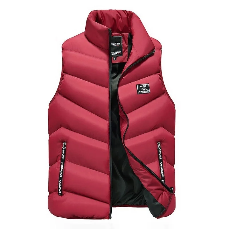 Зимняя мужская куртка, модная мужская парка, куртка с капюшоном, Мужская однотонная Толстая хлопковая стеганая куртка и пальто, мужские зимние теплые парки - Цвет: Red WISH290