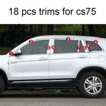 

lsrtw2017 304 stainless steel car window trims for changan cs75 2013 2014 2015 2016 2017 decoration accessories chrome