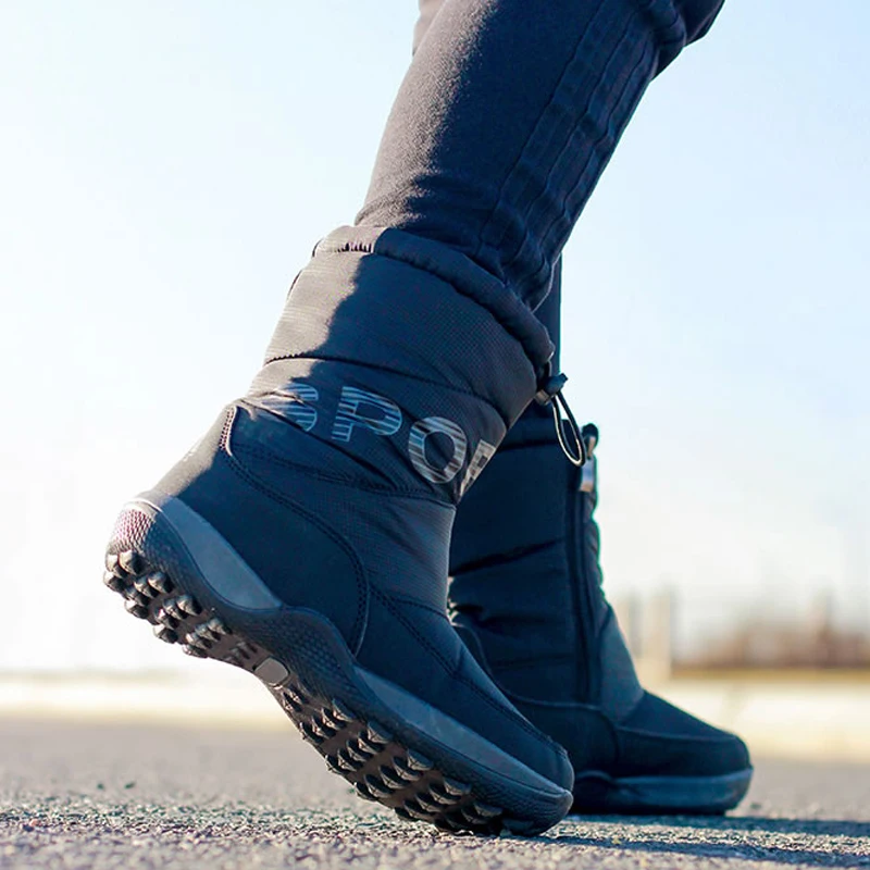 Г., женские зимние ботинки Нескользящие Водонепроницаемые зимние ботинки женские ботильоны из толстого плюша для-40 градусов