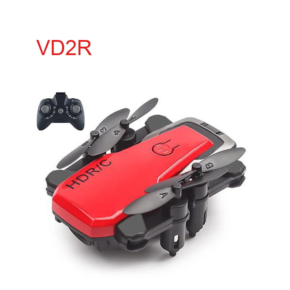 D2 радиоуправляемые вертолеты мини-Дрон 2,4G FPV 1080P HD камера светодиодный фонарь для ночной навигации RC игрушки-Квадрокоптеры для детей дропшиппинг - Color: Red