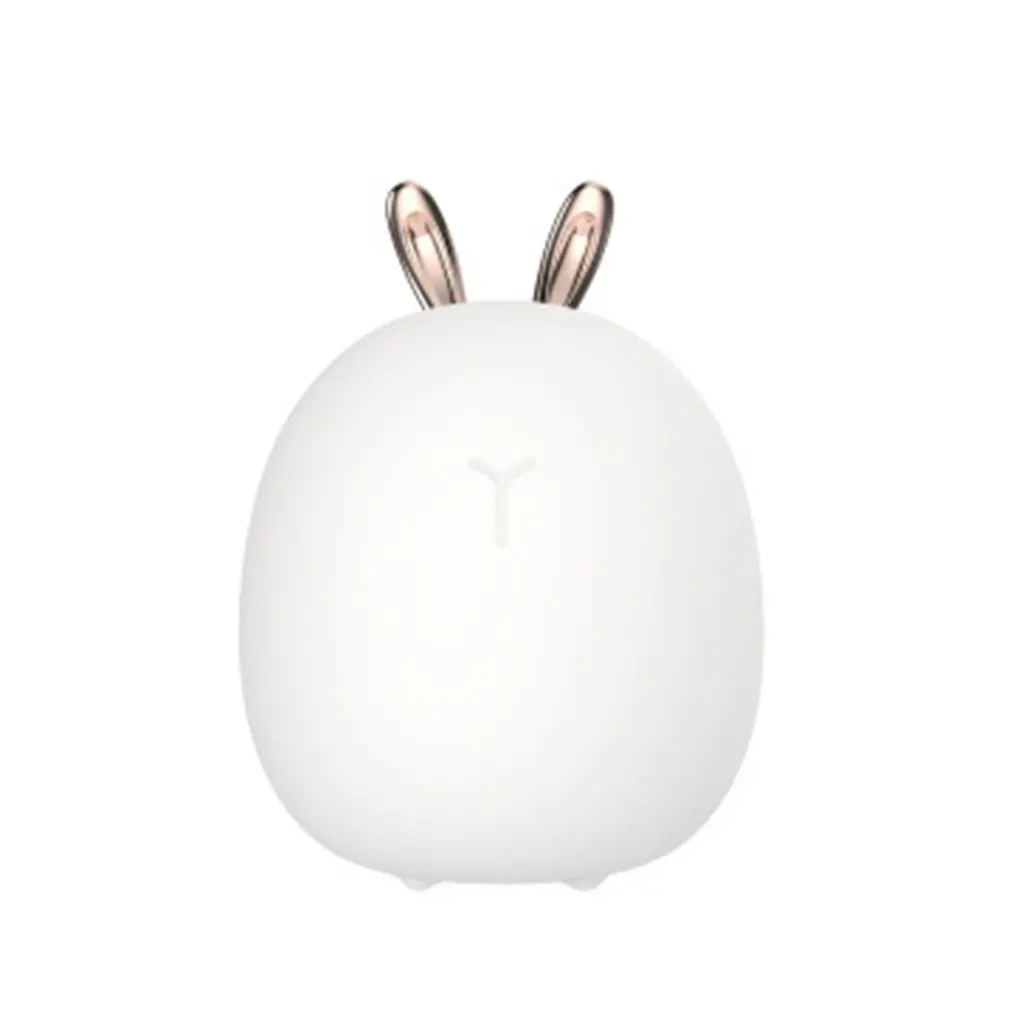 Cute Cartoon Shape LED Rechargeable Silicone Night Light Tap Control Lamp For Children Bedroom Living Room Decoration