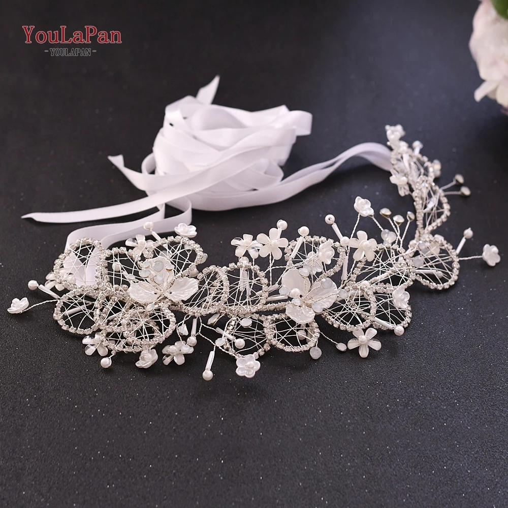 White ribbon YouLaPan SH246 черный и белый формальный пояс для женщин свадебный пояс Стразы пояс для свадебного платья пояс цветочный Хрустальный пояс лента - Цвет: White ribbon