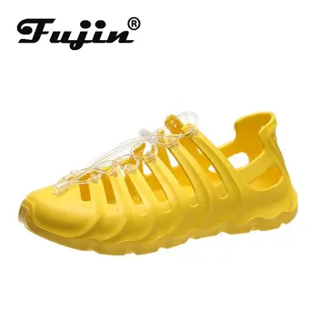 

Fujin 2020 Flat Shoes Women Summer Students Fashion Breathable Flat Bottomed Causal Beach Low Heel Flat Bottom Women Sandals