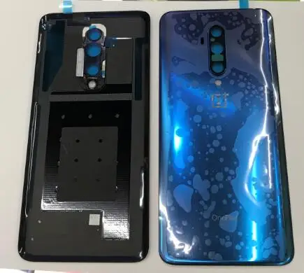 7T Pro Blue Чехол для задней крышки батареи, чехол для задней двери с камерой, стеклянный объектив для OnePlus 7T Pro+ клейкая наклейка - Цвет: 7T Pro Blue