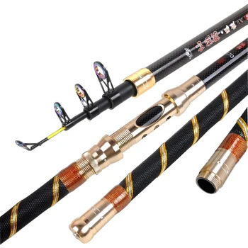 

Sea Pole Carbon Material Long shot Fishing Rod 2.1m 2.4m 2.7m 3.0m 3.6m Portable Telescopic fishing rod