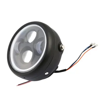 

16cm/6.5" Motorcycle LED Headlight Head Lamp Bulb for Cafe Racer High Quality High Transmission Aluminum + PC new