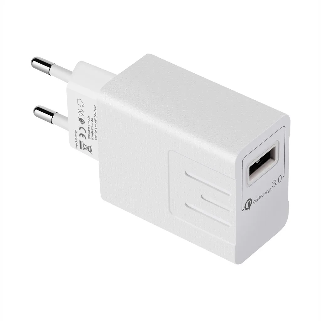 Зарядное устройство QC3.0 USB для быстрой зарядки для Samung EU Plug, настенный адаптер ower QC3.0, usb-зарядное устройство, быстрая зарядка# E30