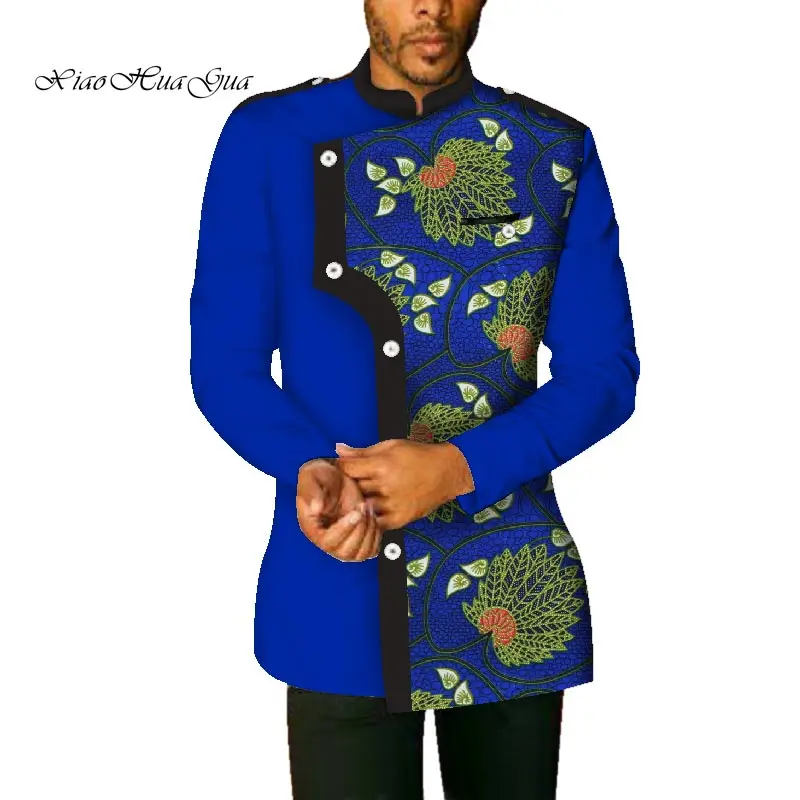 Новинка осени, Африканское Мужское пальто, индивидуальное, на запястье, рукав-стойка, воротник с подкладкой, пальто, повседневный стиль, хлопок, WYN340