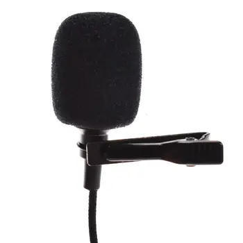 

Mini Portable Microphone Condenser Clip-on Lapel Lavalier Mic Wired Mikrofo/microfon For Phone For Laptop Tablet Recording