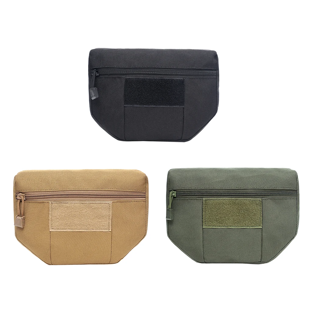 Outdoor Vest Pasted Bag Accessories Pouch Attachment Storage Bag for Outdoor Hiking Travel Cycling Hunting Running Fishing 