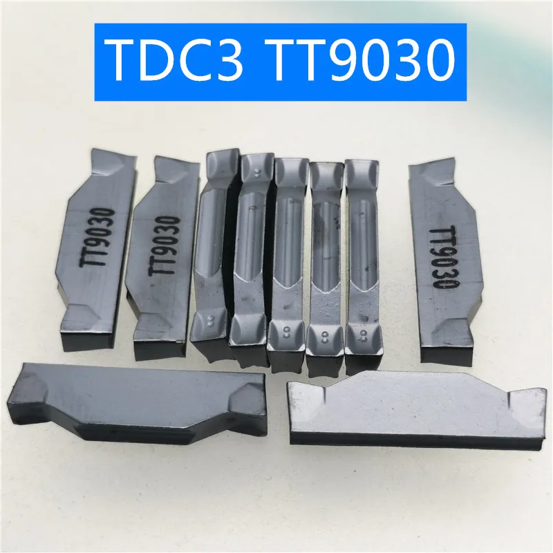 20 шт. TDC3 TT9030 поворотные твердосплавные вставки инструмент токарный фреза режущий инструмент для ЧПУ слот для резки