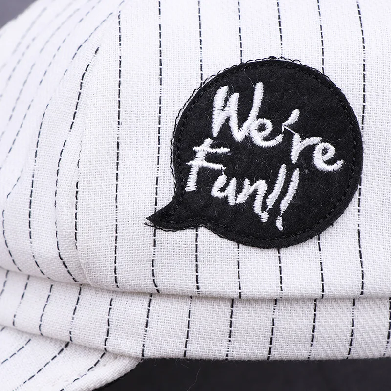 Fashion Baby Boy Hat Cotton Striped Baby Cap Kids Hat for Girls Boys Vintage Newsboy Baby Hat 1PC