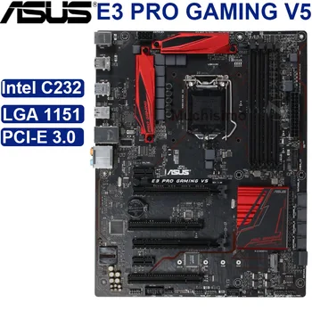 

Asus E3 PRO GAMING V5 Motherboard Original Socket LGA 1151 DDR4 64GB PCI-E 3.0 M.2 SATA3 USB3.0 Desktop Computer Mainboard Used