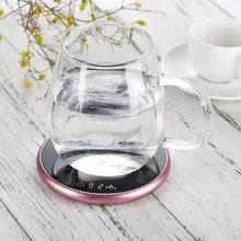 Термостатический Подогрев Coaster 18 Вт Электрический подогреватель напитков цифровой сенсорный подогреватель чашки кофе с кнопкой синхронизации